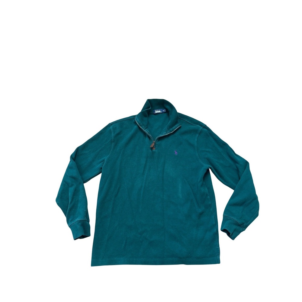 Polo Ralph Lauren Pullover Kids Green‎ Quarter Zip Sweatshirt SIZE M